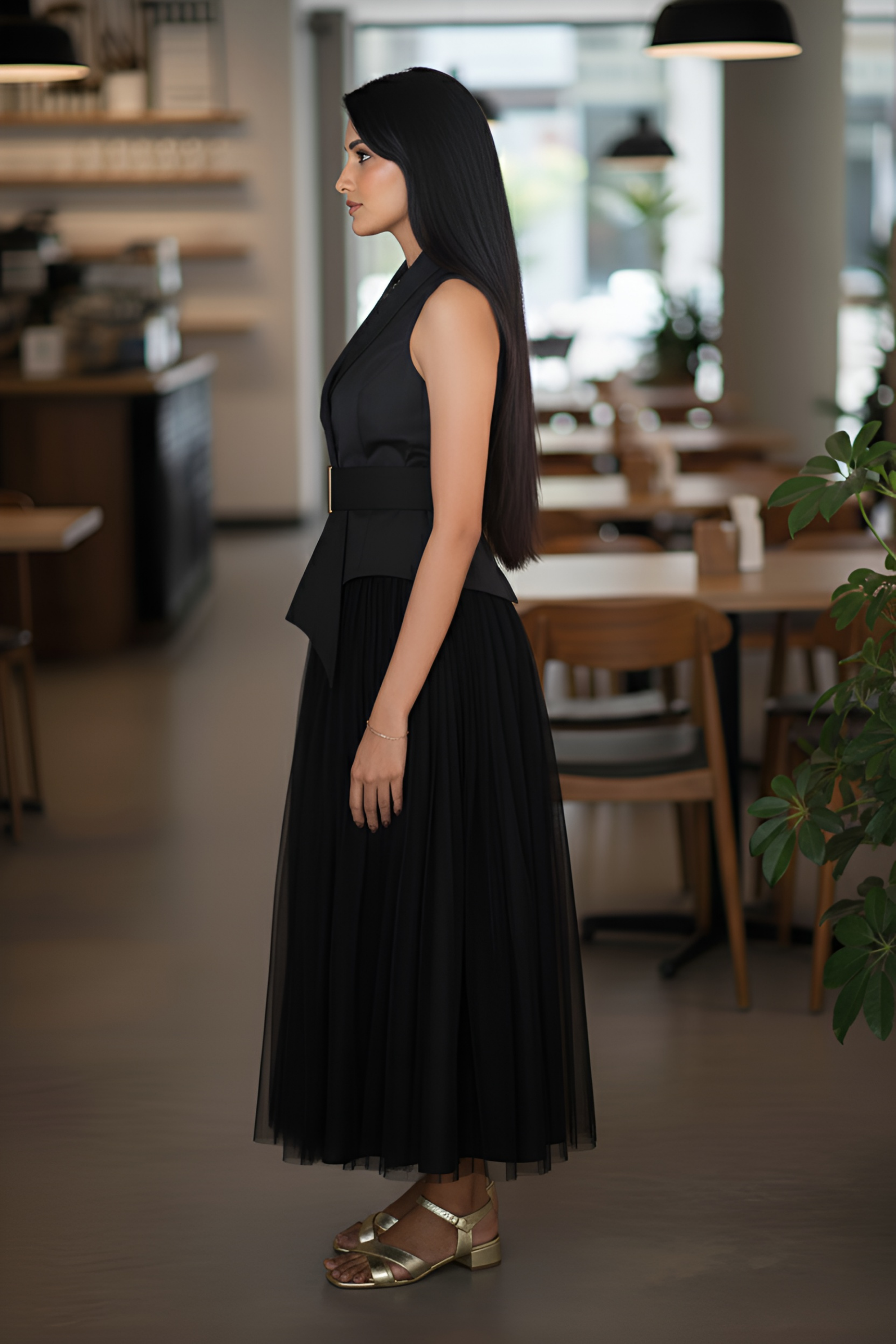 Black On Black Skirt Set - Bold & Classic